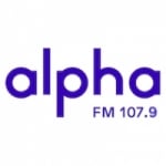 Logo da emissora Rádio Alpha 107.9 FM