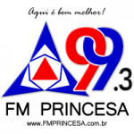 Logo da emissora Rádio Princesa 99.3 FM