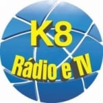 Logo da emissora K8 Rádio e TV